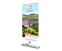 Création événementielle, roll-up pour Côteaux des Baronnies Drôme Provençale