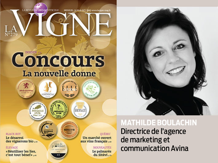 Couverture du numéro 279 du magazine La Vigne et Mathilde Boulachin, directrice de l'agence Avina Conseil